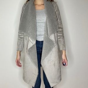 Faux fur coat.